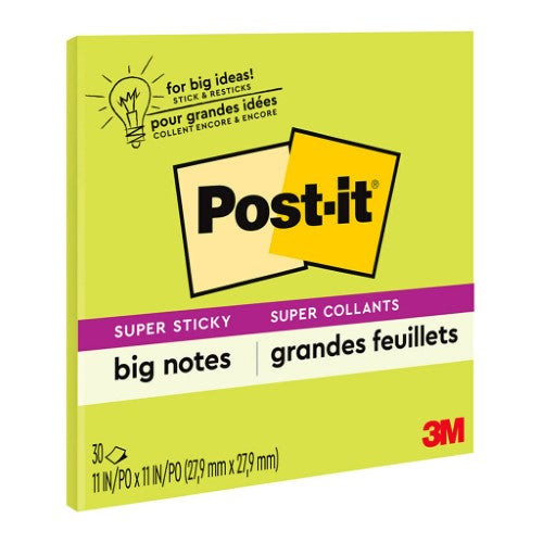 Post-it Super Sticky Big Notes BN11 Bright Green 279x279mm 30 sheet pad