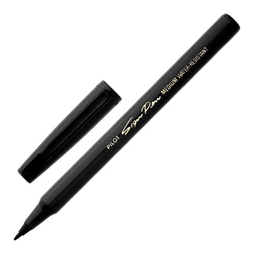 Pilot Sign Pen 0.6mm Black - (Set of 12 )