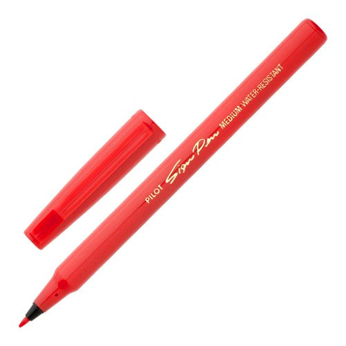 Pilot Sign Pen 0.6mm Red - (Set of 12 )