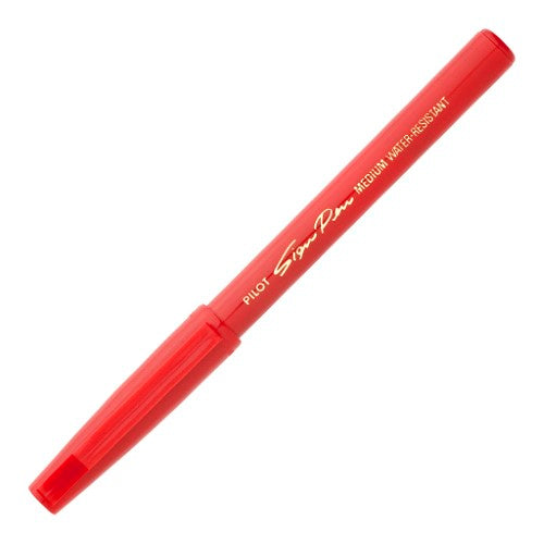 Pilot Sign Pen 0.6mm Red - (Set of 12 )