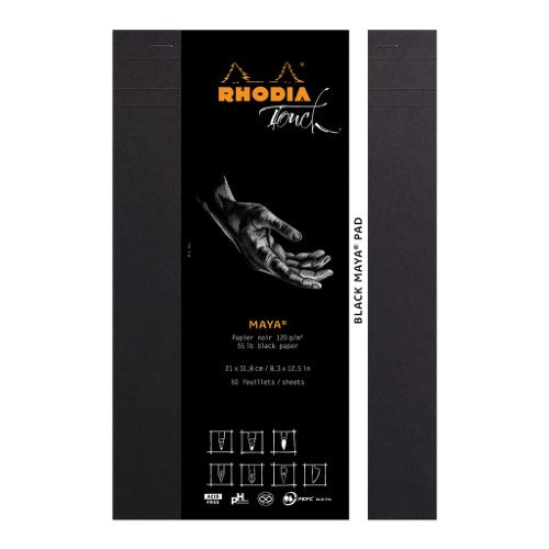 Rhodia Touch Maya Black Pad A4+ Blank