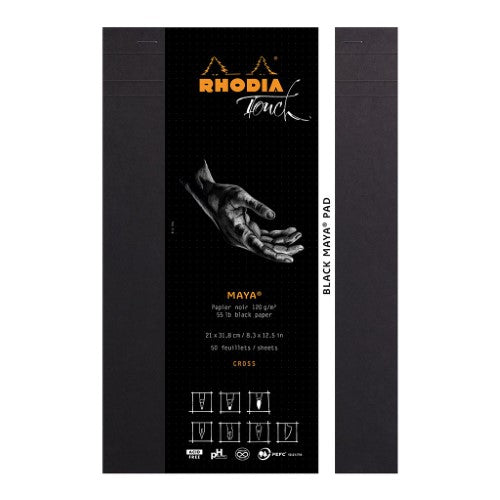 Rhodia Touch Maya Black Pad A4+ Cross n Dot