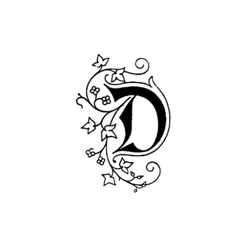 Herbin Wooden Handle Square Seal Illuminated D