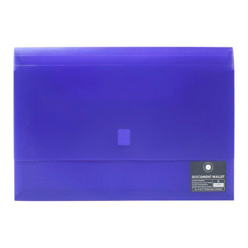 OSC Document Wallet FC Velcro Closure Purple