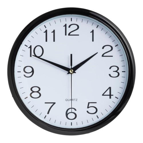 Italplast Wall Clock 300mm Black White