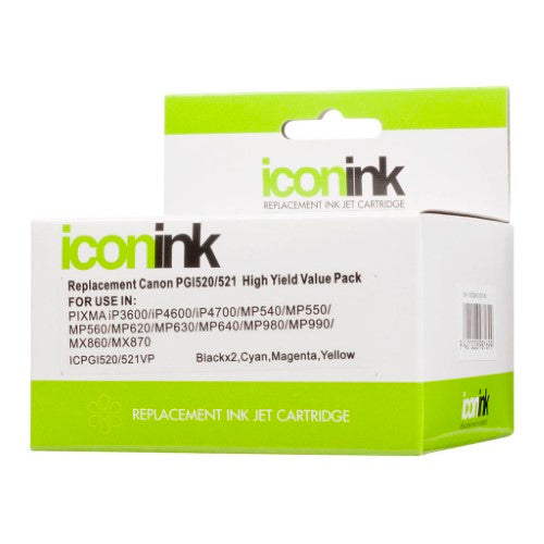 Icon Compatible Canon PGI520 CLI521 BBCMY Ink Value Pack
