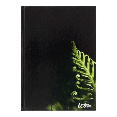 Icon Casebound Hard Cover Notebook A4 Black 200 pg (Pack of 3)