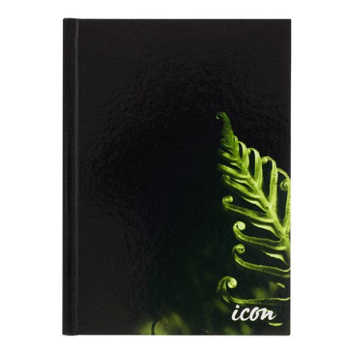 Icon Casebound Hard Cover Notebook A5 Black 200 pg (Pack of 3)