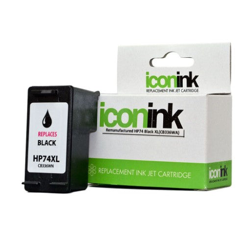 Icon Remanufactured HP 74 Black XL Ink Cartridge (CB336WA)