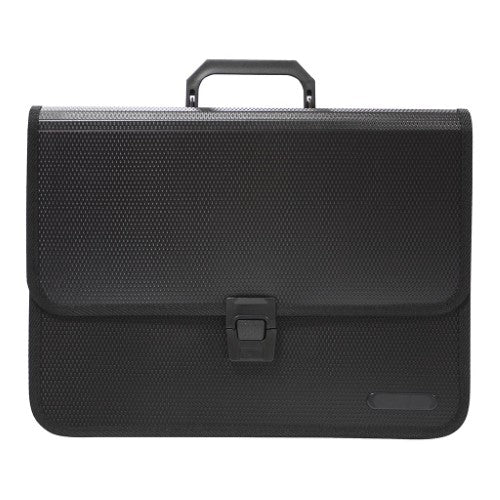 OSC Expanding File 3 Pocket Black