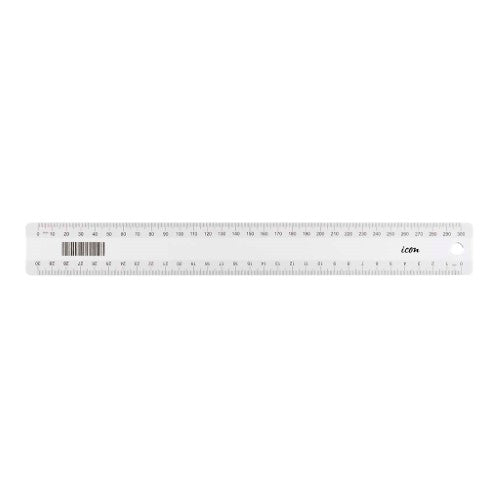 Icon Ruler Clear 30cm - Pack of 25