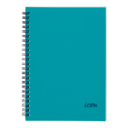 Icon Spiral Notebook A5 PP Cover Aqua 200 pg (Pack of 3)
