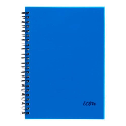 Icon Spiral Notebook A5 PP Cover Blue 200 pg (Pack of 3)