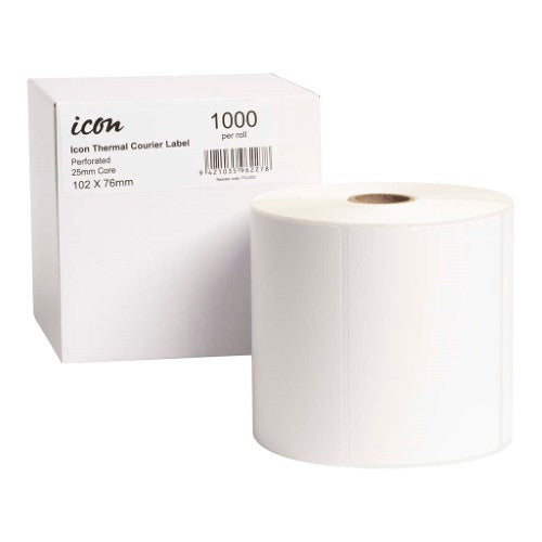 Icon Thermal Courier Label Perforated 102x76mm 1000 Labels