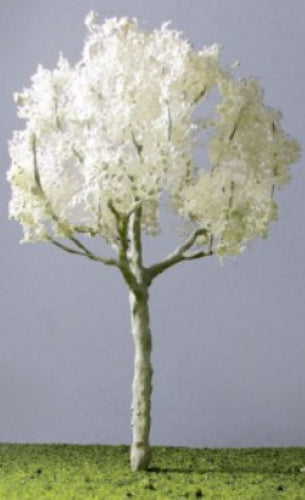 Model Scenery - White Round Head Trees 4" (2)