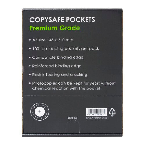 OSC Copysafe Pockets Premium A5 Pack 100