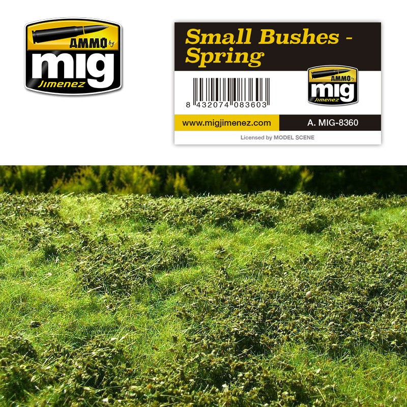 Ammo by MIG - Dioramas - Grass Mats - Small Bushes - Spring