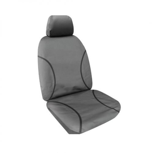 CANVAS FRONT SEAT COVERS PAIR GREY HYUNDAI ILOAD 2008-2021 - TRADIES
