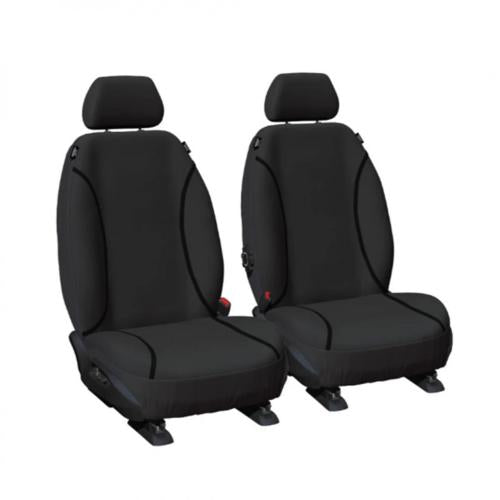 CANVAS FRONT SEAT COVERS PAIR BLACK TOYOTA HIACE 2019-CURRENT - TRADIES