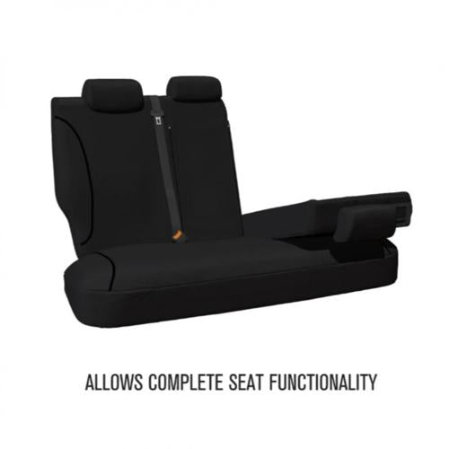 CANVAS REAR SEAT COVERS BLACK MITSU TRITON 2023-CURRENT - TRADIES