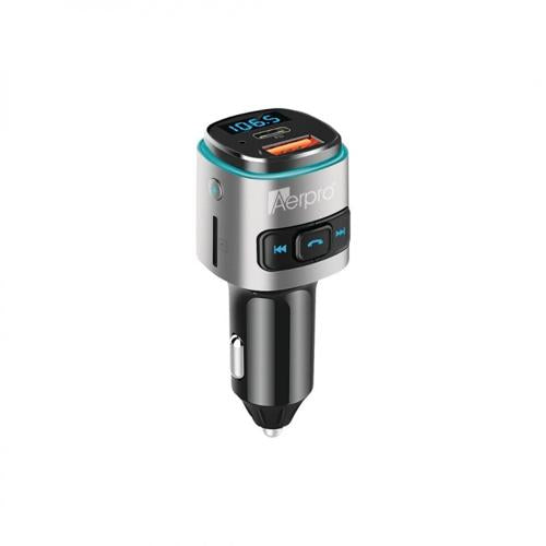 BLUETOOTH FM TRANSMITTER WITH PD 30W USB C AND QUICK CHARGE 3.0 USB A - AERPRO
