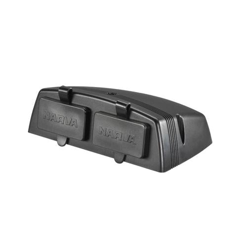 HEAVY DUTY TWIN SURFACE MOUNT 50A CONNECTORS GREY/RED - NARVA