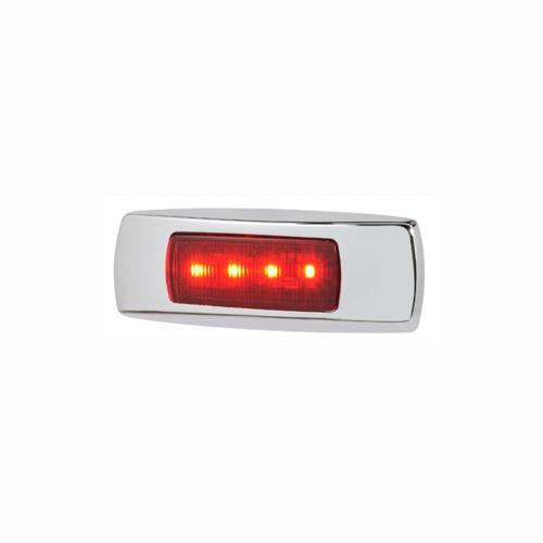 9-33V MDL68 LED REAR END OUTLINE MARKER RED 0.5M CHROME - NARVA