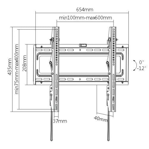 Brateck 40-70" Tilt TV Wall Mount Bracket