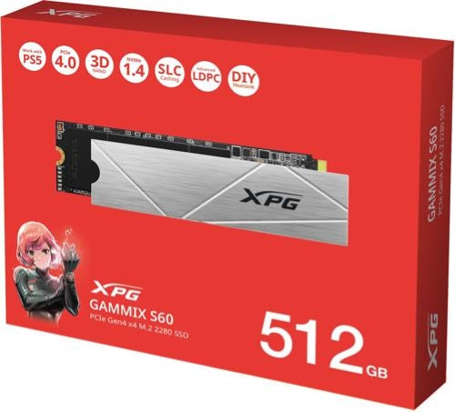 XPG Gammix S60 PCIe Gen4x4 M.2 2280 SSD 512GB