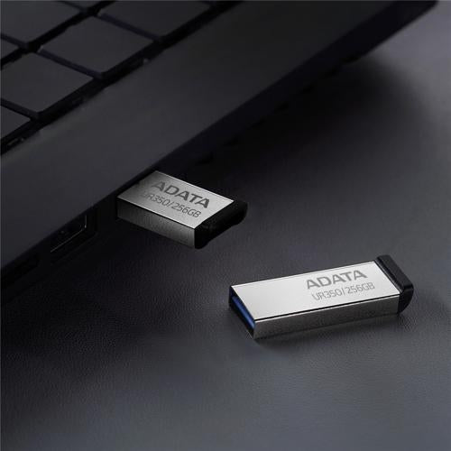 ADATA UR350 USB3.2 256GB Flash Drive Nickel/Black