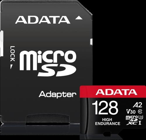 ADATA High Endurance microSDXC UHS-I U3 A2 V30 Card with Adapter 128GB