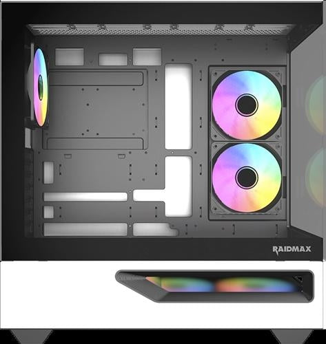 Raidmax H200 ATX Mid-Tower Case Tempered Glass White with ARGB