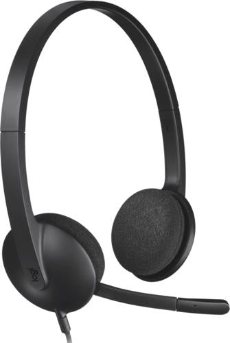 Logitech H340 USB Over Head Headset - Black