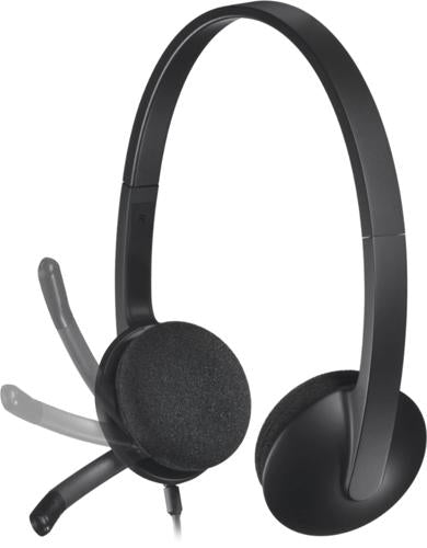 Logitech H340 USB Over Head Headset - Black
