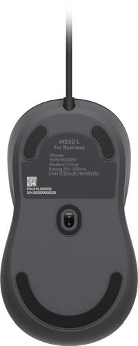 Logitech M520 Wired USB-C Mouse for business - Graphite