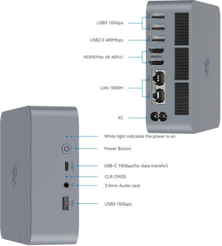 Beelink EQi12-D4 i5-1235u 16GB 500GB SSD Mini PC 3yr wty