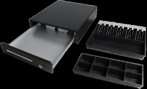 Maken CK-410 Cash Drawer 4 Note 8 Coin Black Front 24V