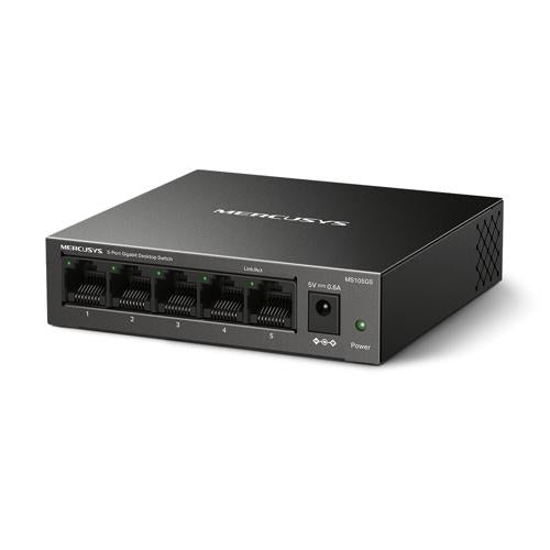 Mercusys MS105GS 5 Port Gigabit Switch Steel Case