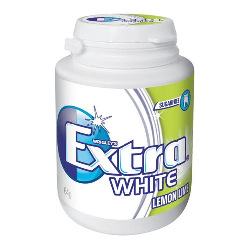 Sugar Free Chewing Gum Lemon Lime 64g Extra Bottle Pack of 6