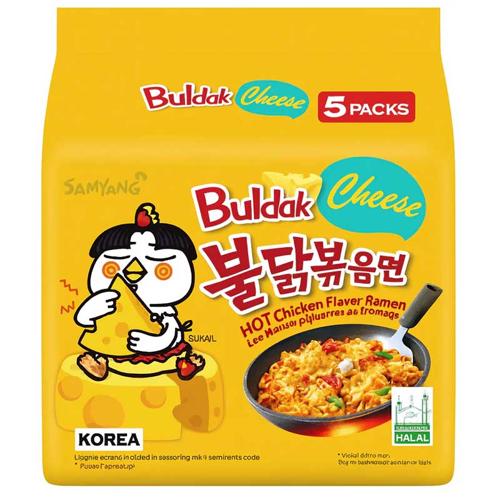 Spicy Chicken Cheese Instant Ramen 650g Samyang Buldak Pack of 8