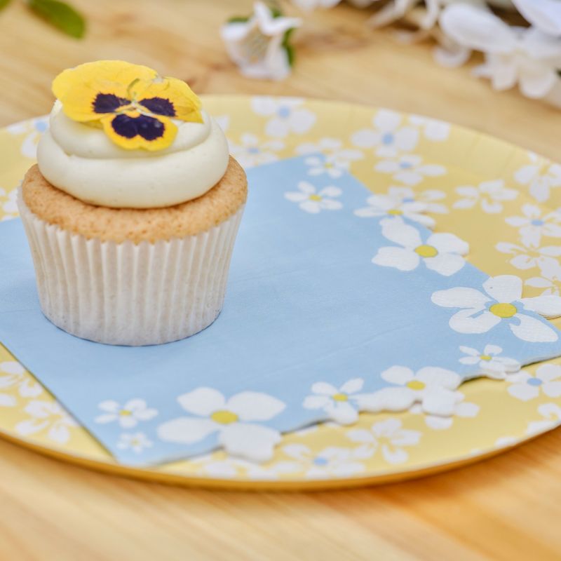 L/Napkin - Hello Spring Flower Edge