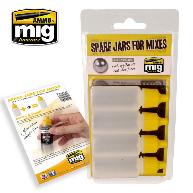 Ammo by MIG - Accessories - Spare Jars for Mixes - Model Paint