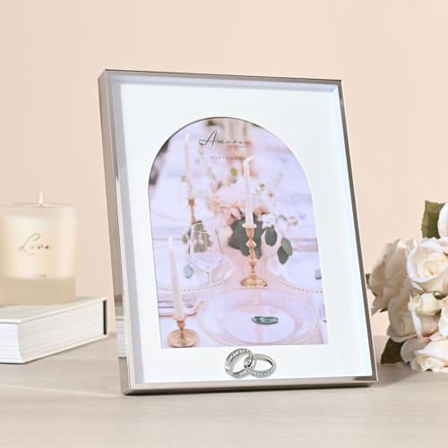 Amore Box Arch Photo Frame With Rings 6x8in