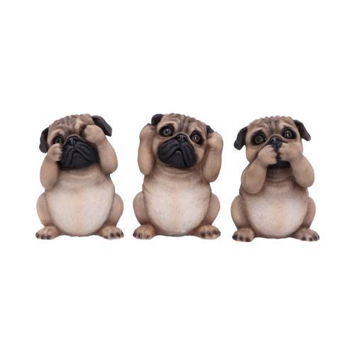 Three Wise Pugs 8.5cm - Nemesis Now