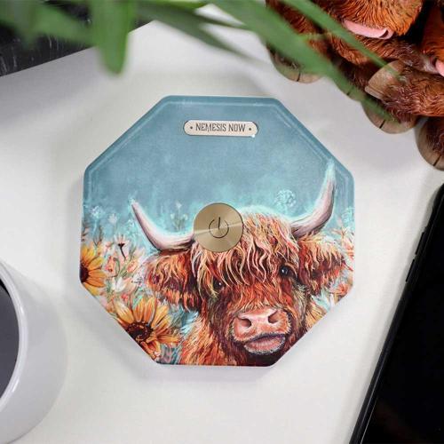 Highland Cow Foldable USB Rechargeable Lamp 21cm - Nemesis Now