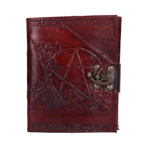Pentagram Leather Embossed Journal with Lock - Nemesis Now