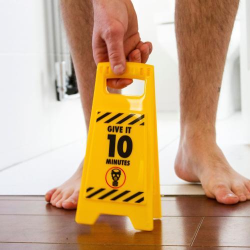 Satisfying Poo Desk Warning Sign - Pack of 2