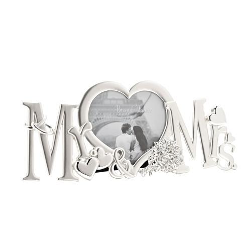 Mr & Mrs Silver-Plated Photo Frame