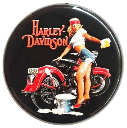 Round Harley Metal Wall Art 35cm
