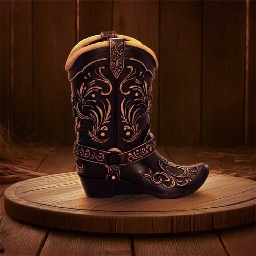 Wild West Cowboy Boot Pen Pot 17cm - Nemesis Now